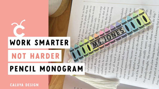 DIY Pencil Monogram Bookmark with EASY Vinyl Tip