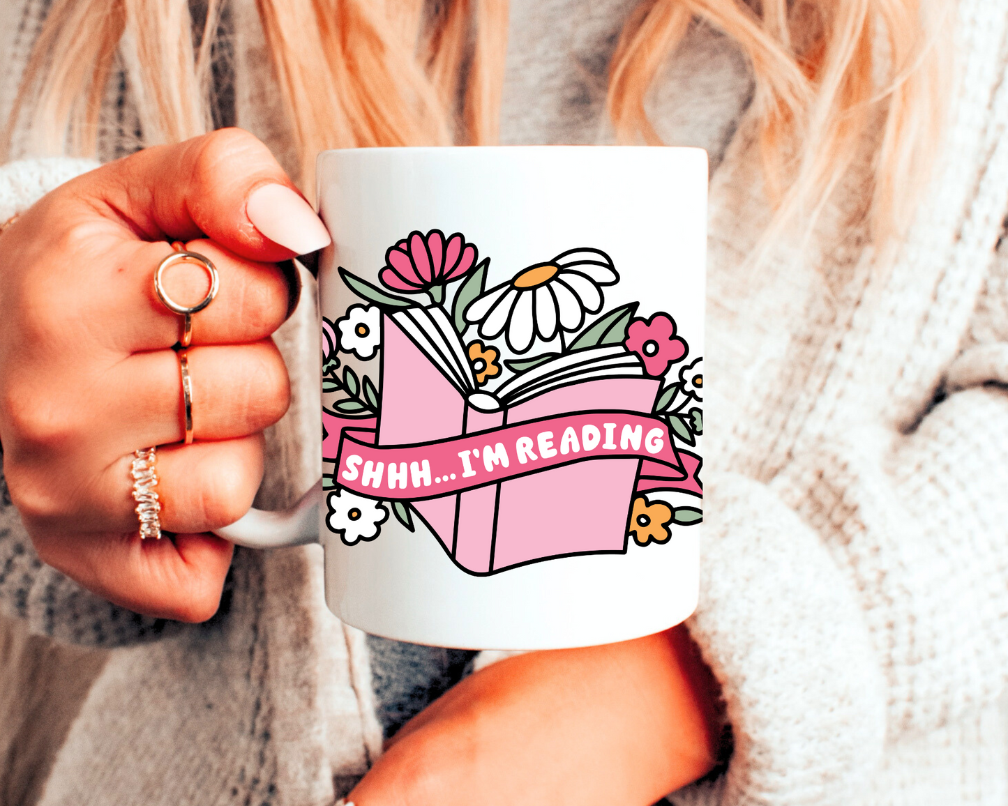 FREE Book Lover SVG | Shhh I Am Reading SVG