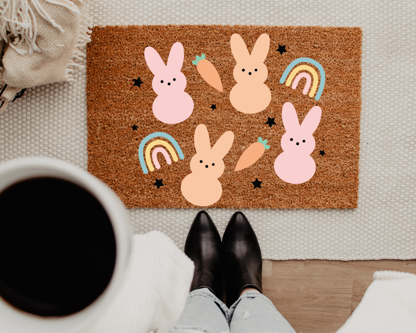 FREE Easter Bunny SVG | Rainbow Peeps SVG
