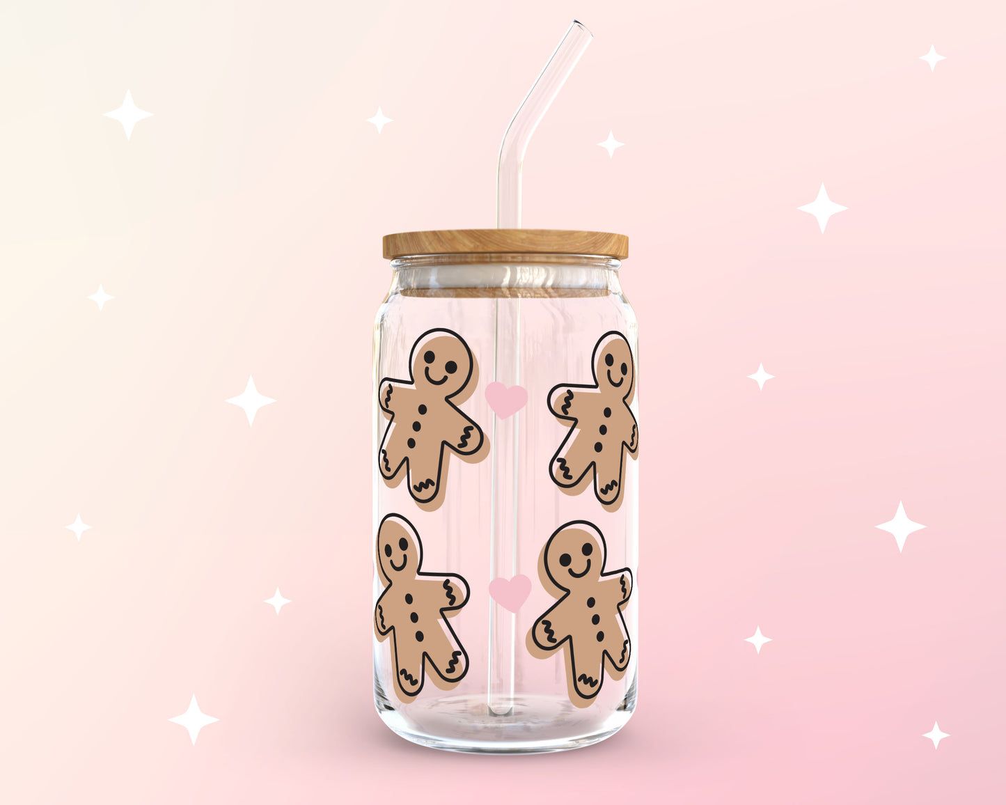 FREE Cute Gingerbread Man SVG | Heart Christmas SVG For Cricut