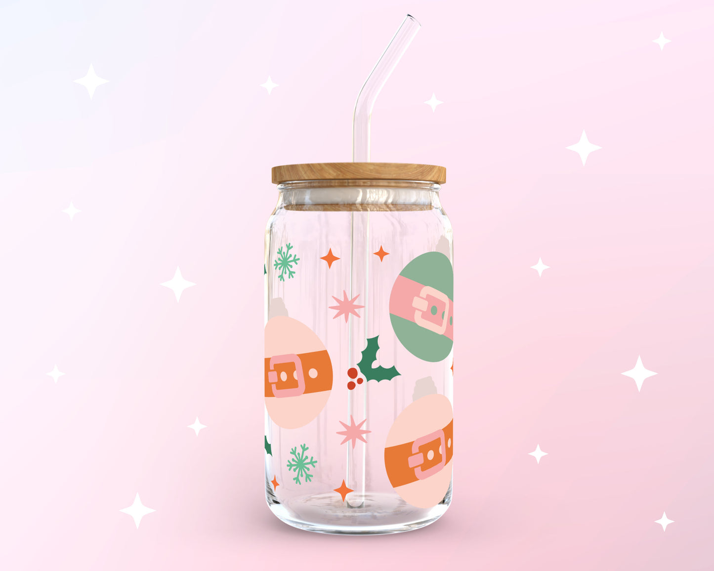 16oz Libbey Can Cup Wrap | Santa Ornament SVG Cut File for Cricut, Cameo Silhouette | Free SVG Cut File