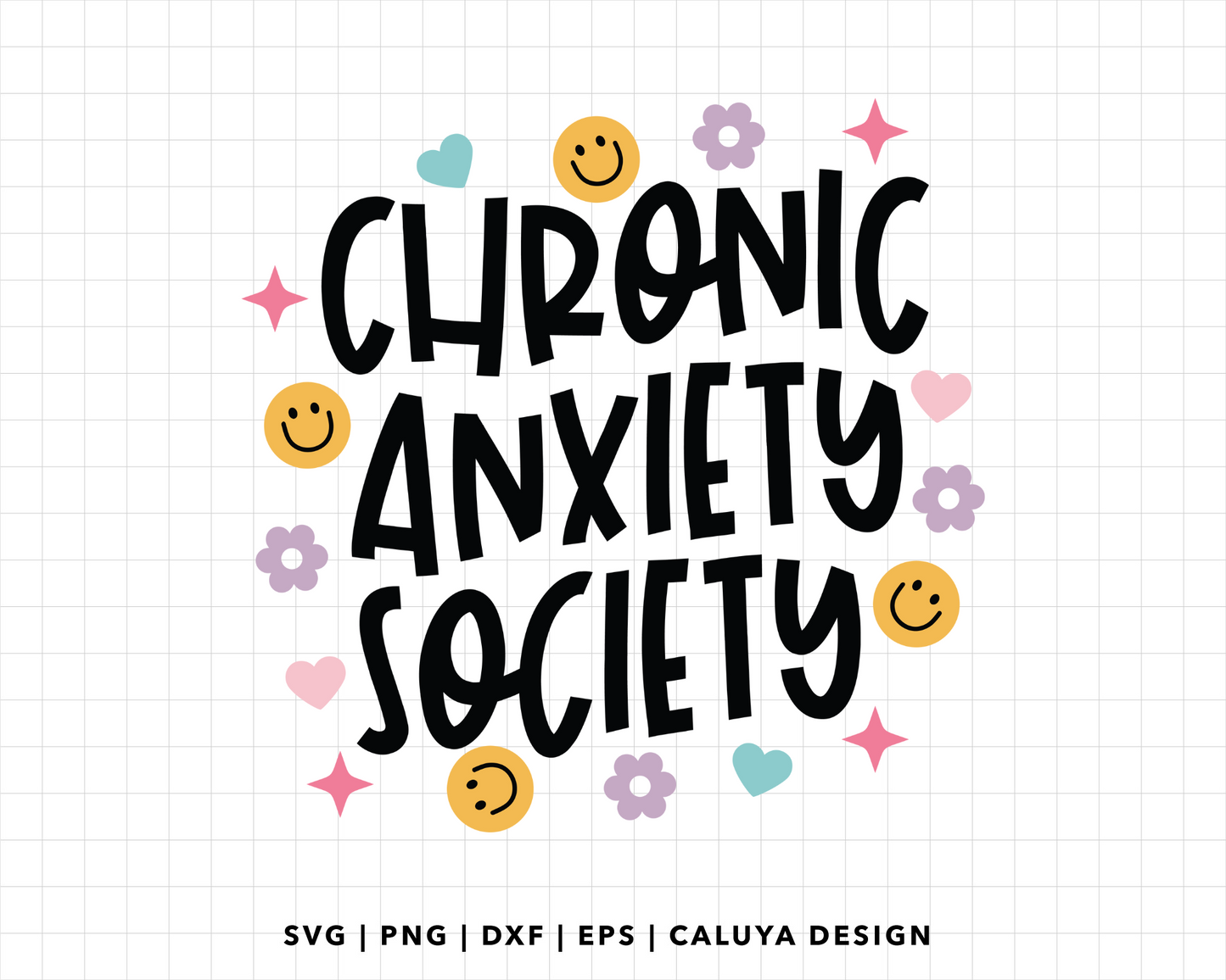 FREE Chronic Anxiety Society | Mental Health SVG