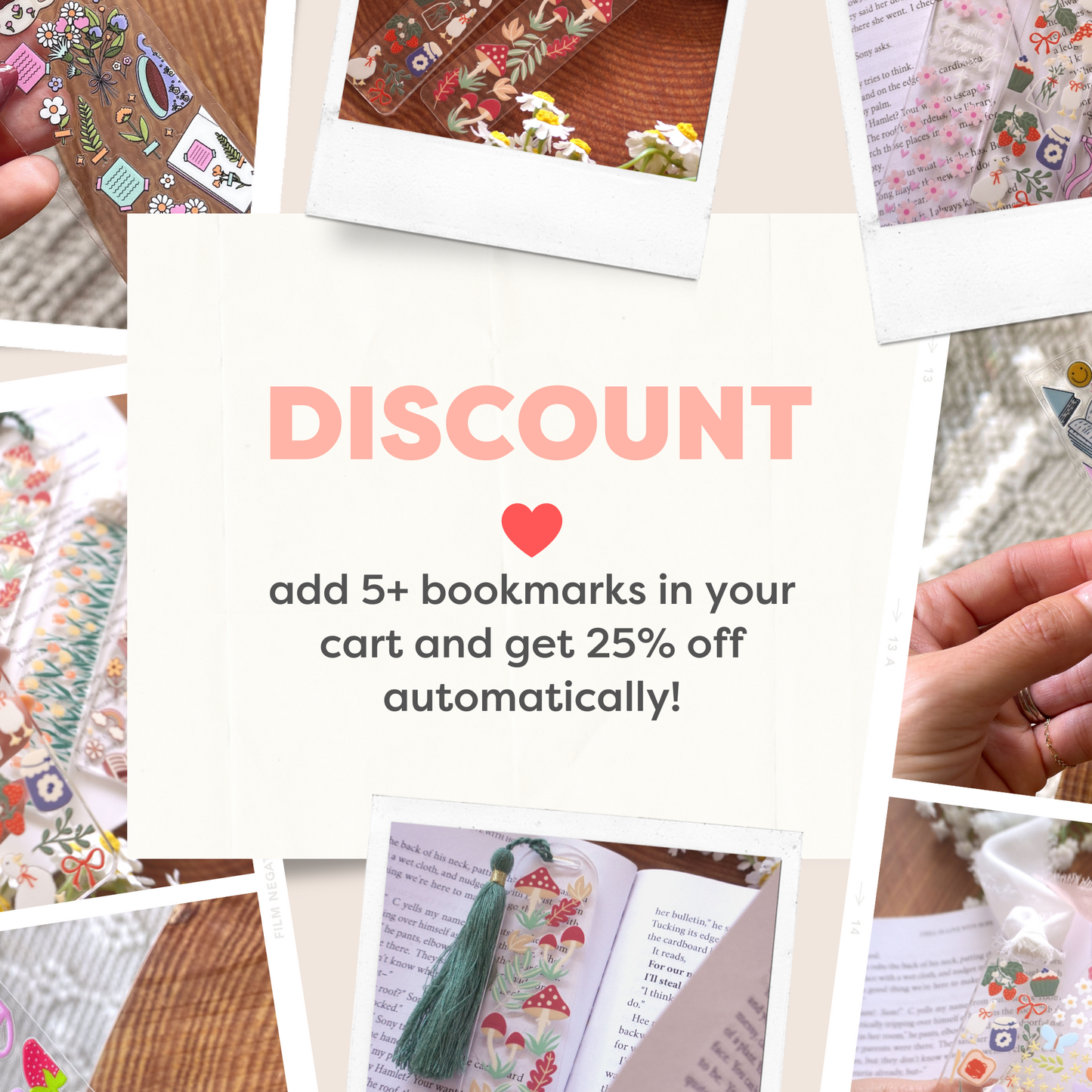 Decorated Bookmark Order (We will make it for you!)