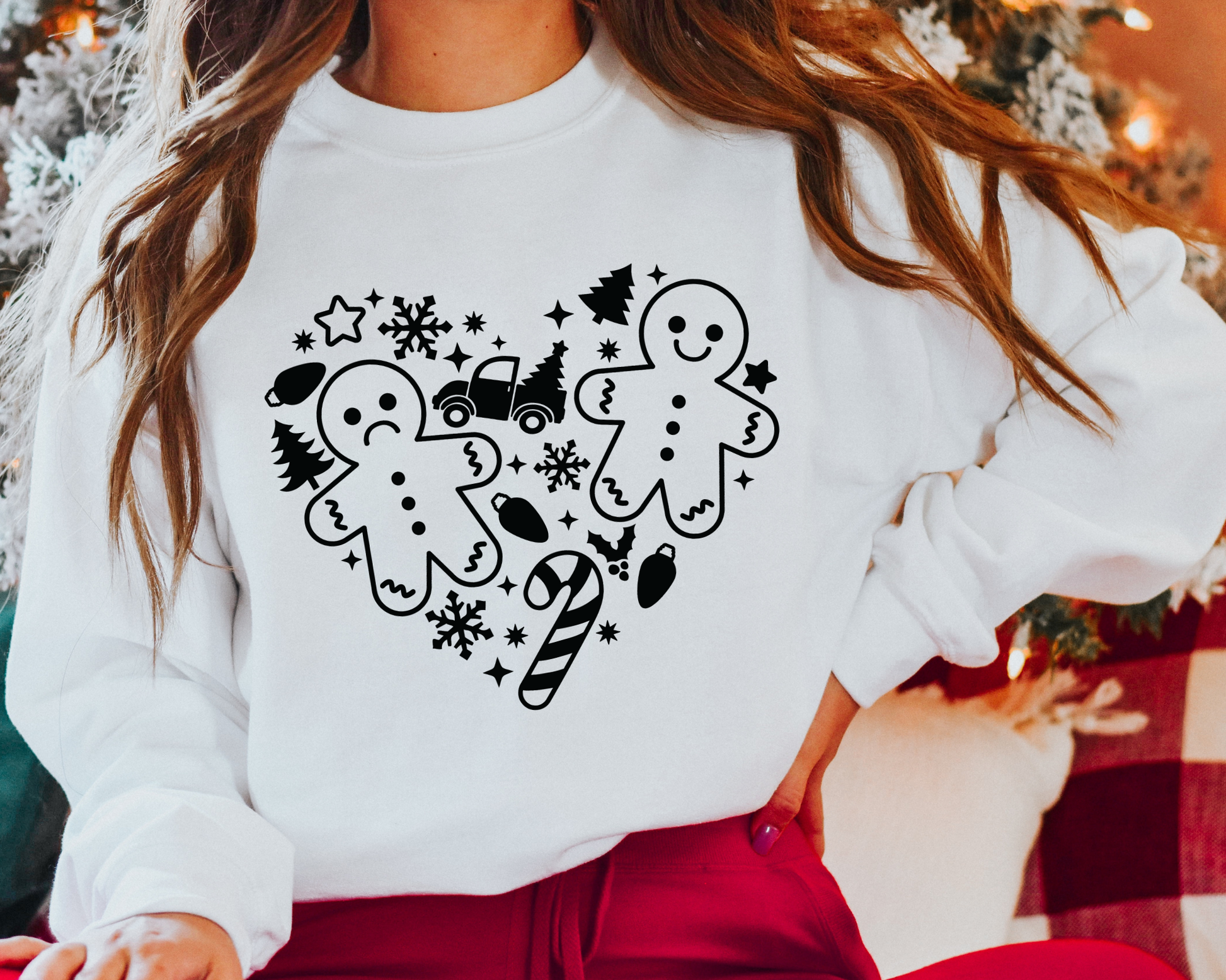 FREE Heart Christmas SVG | Gingerbread Man SVG