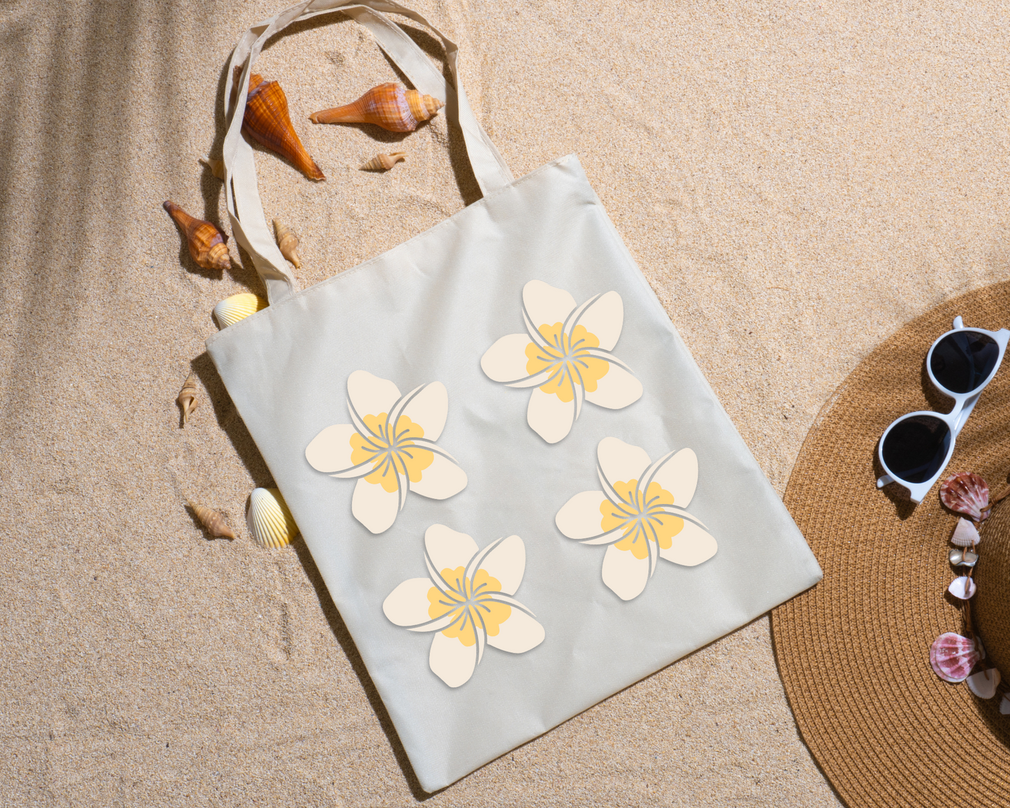 FREE Plumeria Flower SVG | Tropical Flower SVG Solid Ver