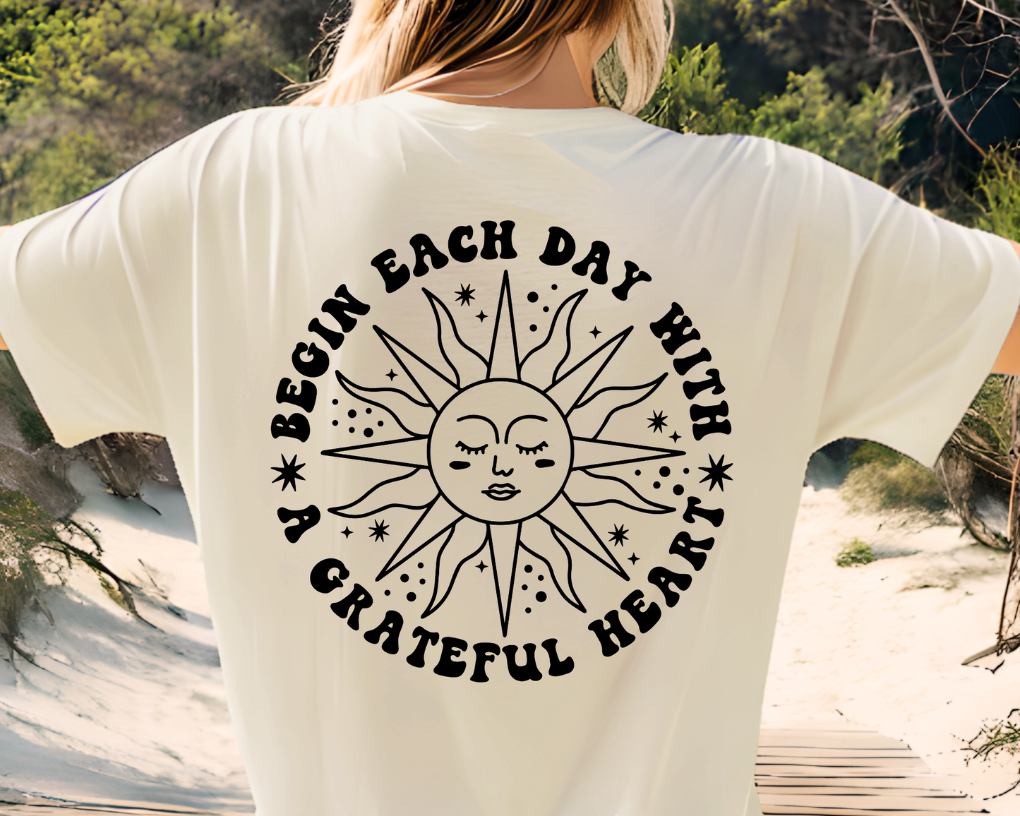 FREE Celestial Sun SVG | Inspirational Quote Outline SVG