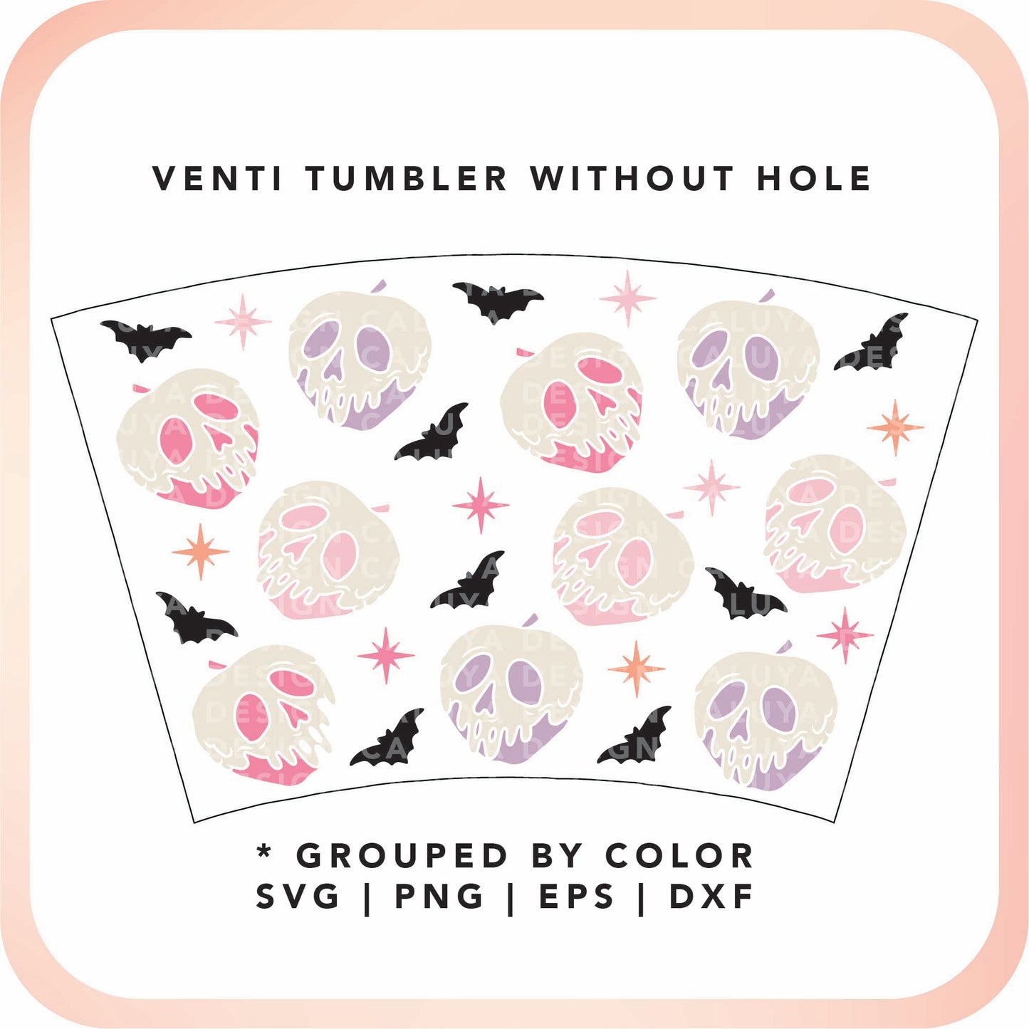 No Logo Venti Cup Wrap SVG | Poisoned Apple Cup Wrap