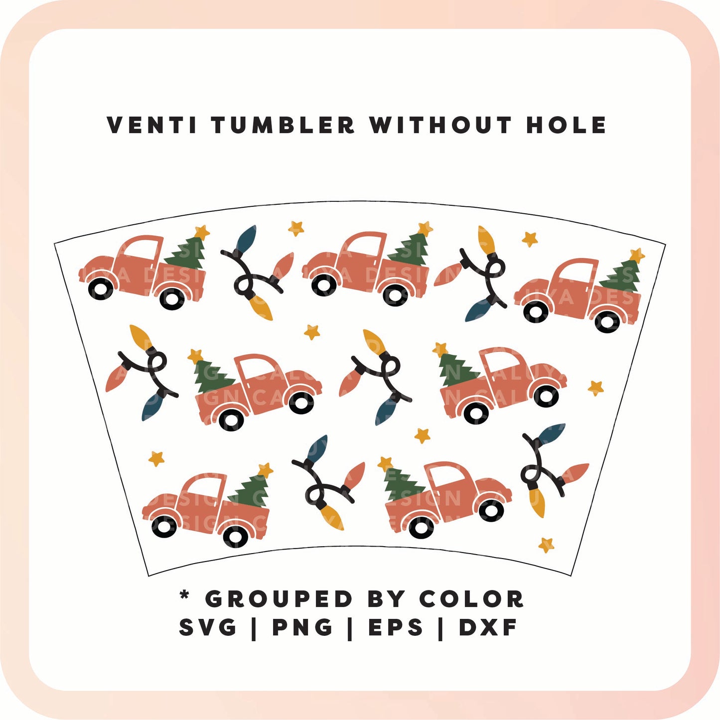No Logo Venti Cup Wrap SVG | Vintage Truck SVG