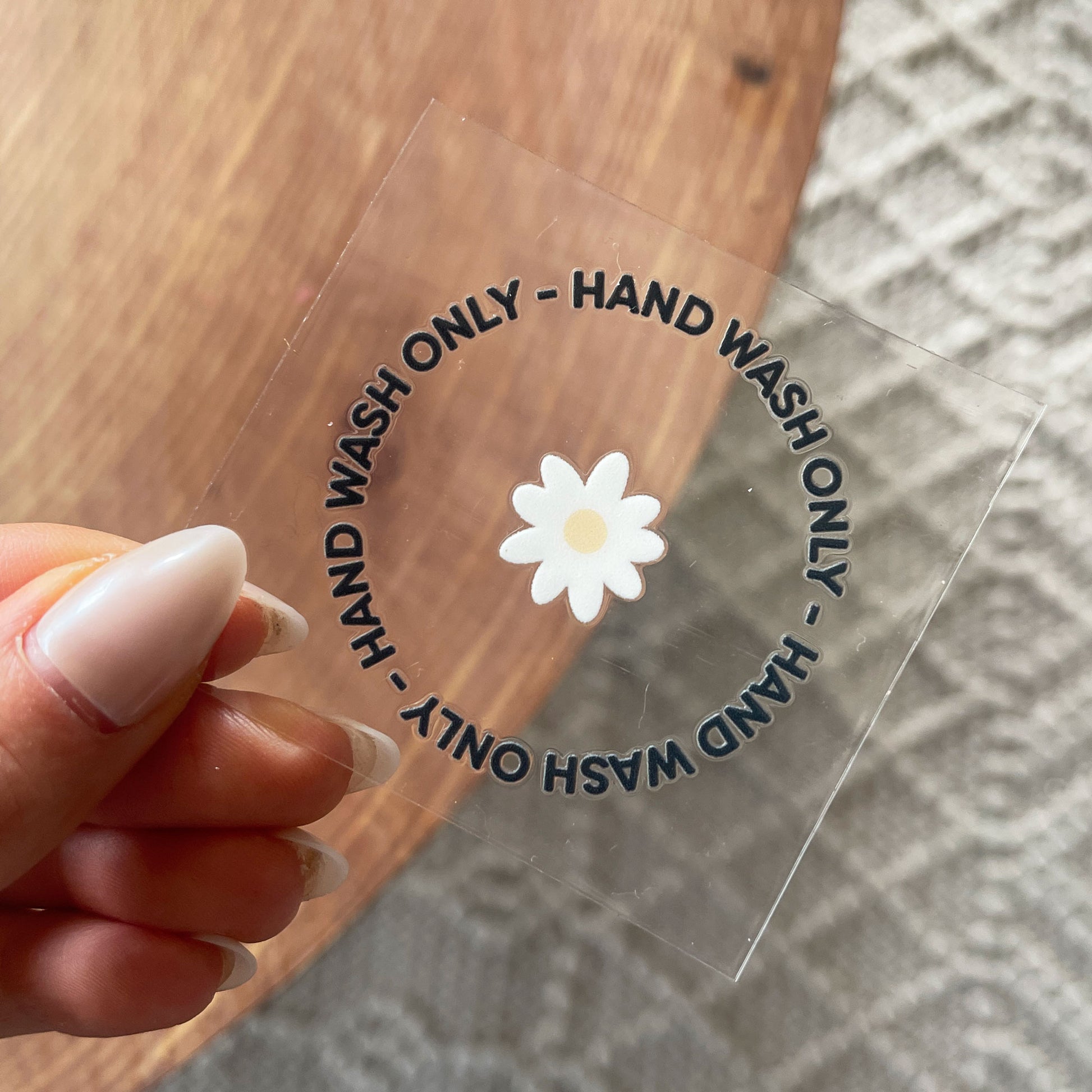 UV DTF Transfer | Flower Cup Care Instruction