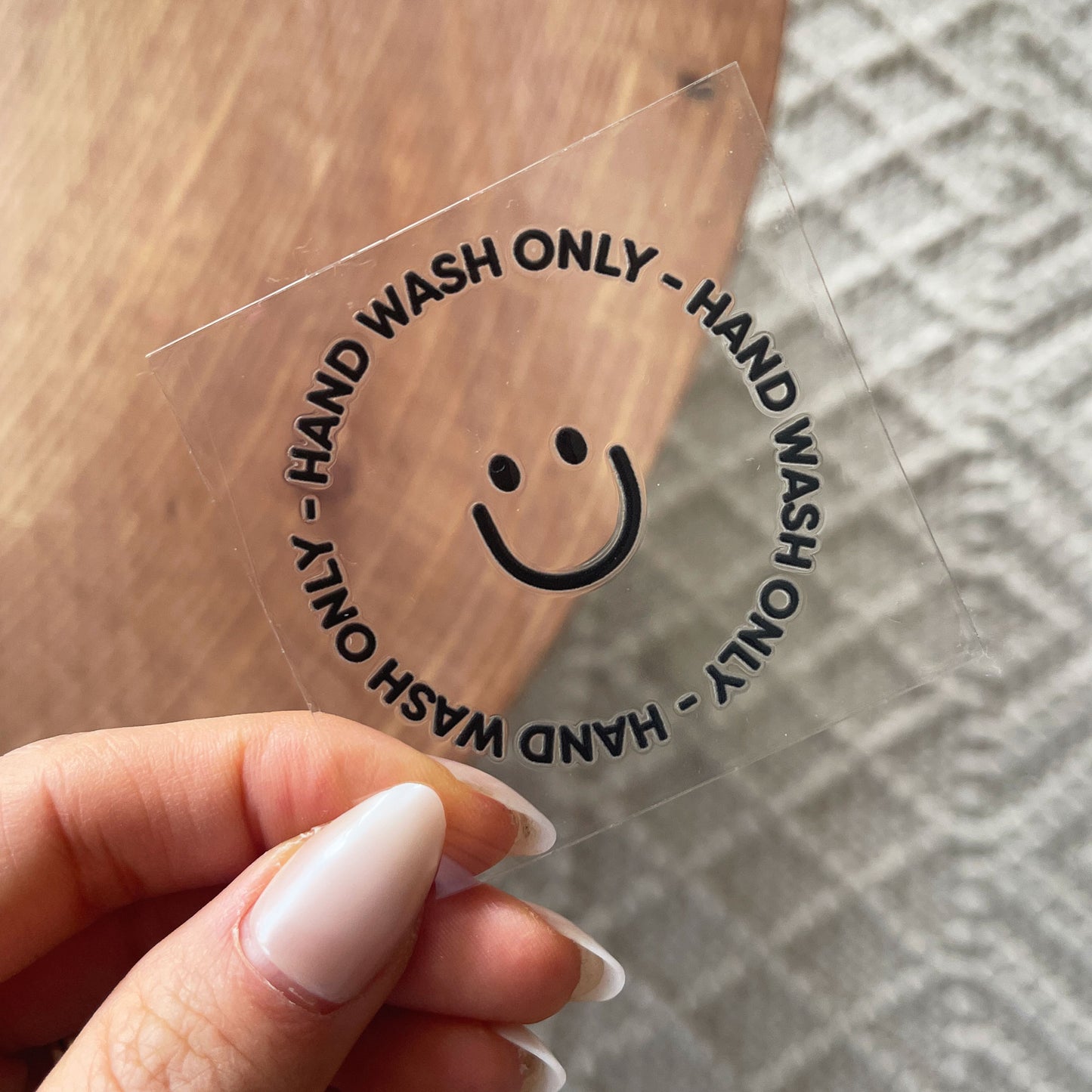 UV DTF Transfer | Happy Face Cup Care Instruction