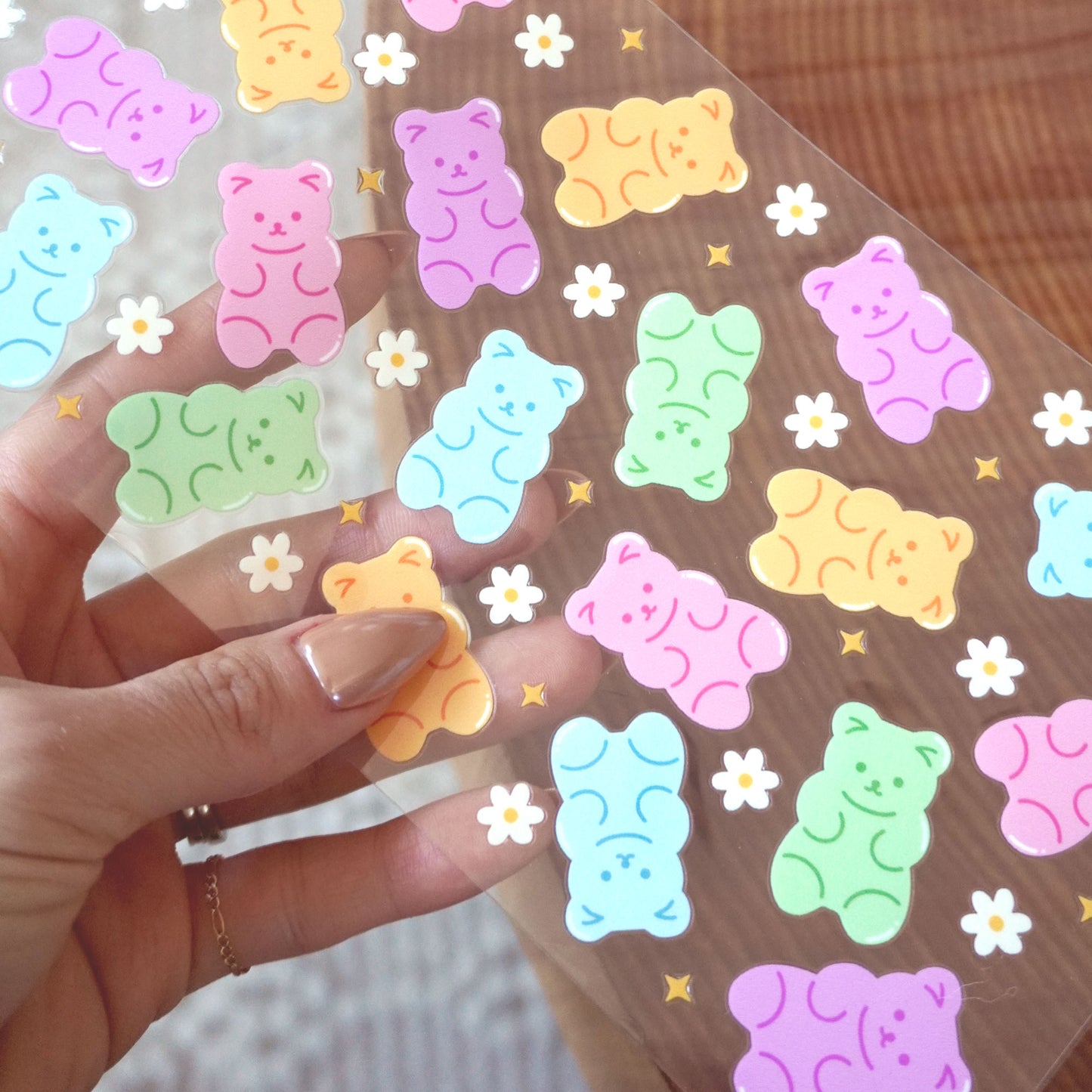 16oz Cup UV DTF Decal | Colorful Gummy Bear