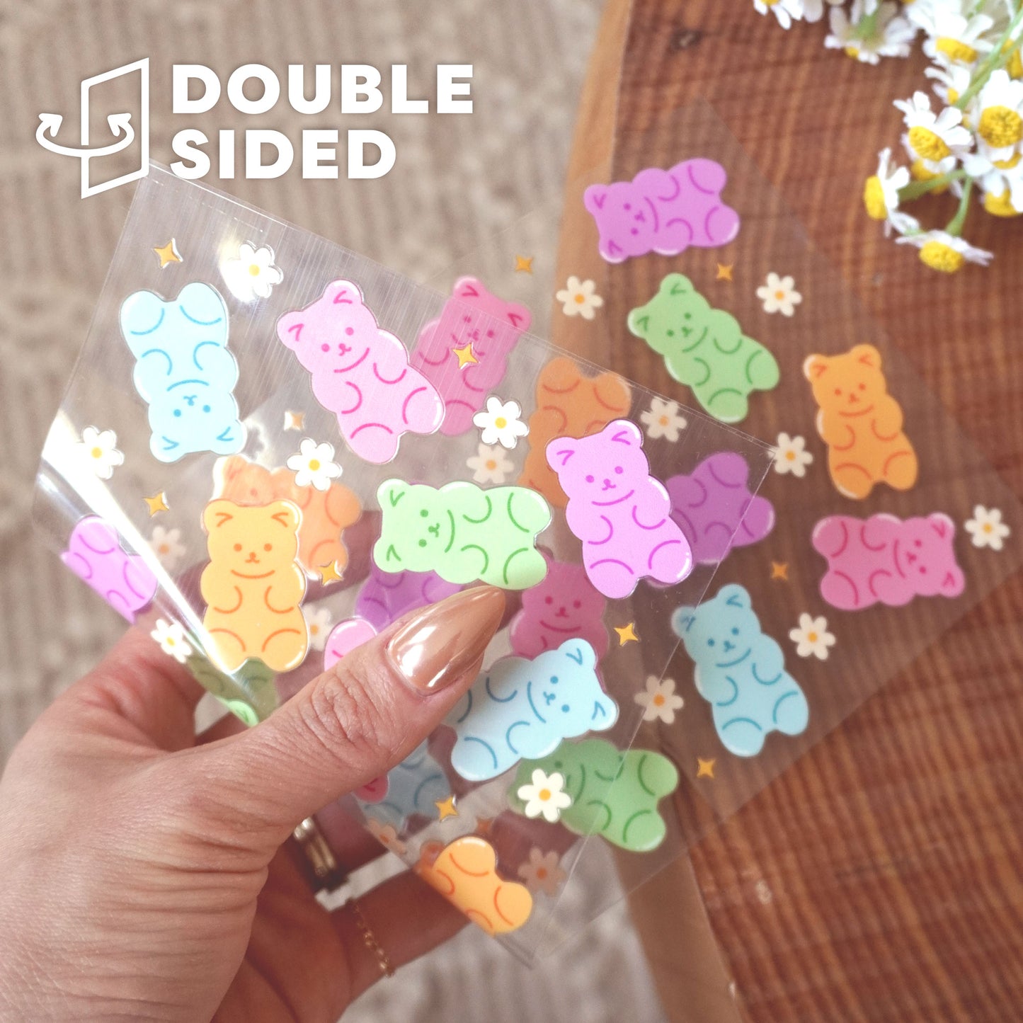 16oz Cup UV DTF Decal | Colorful Gummy Bear