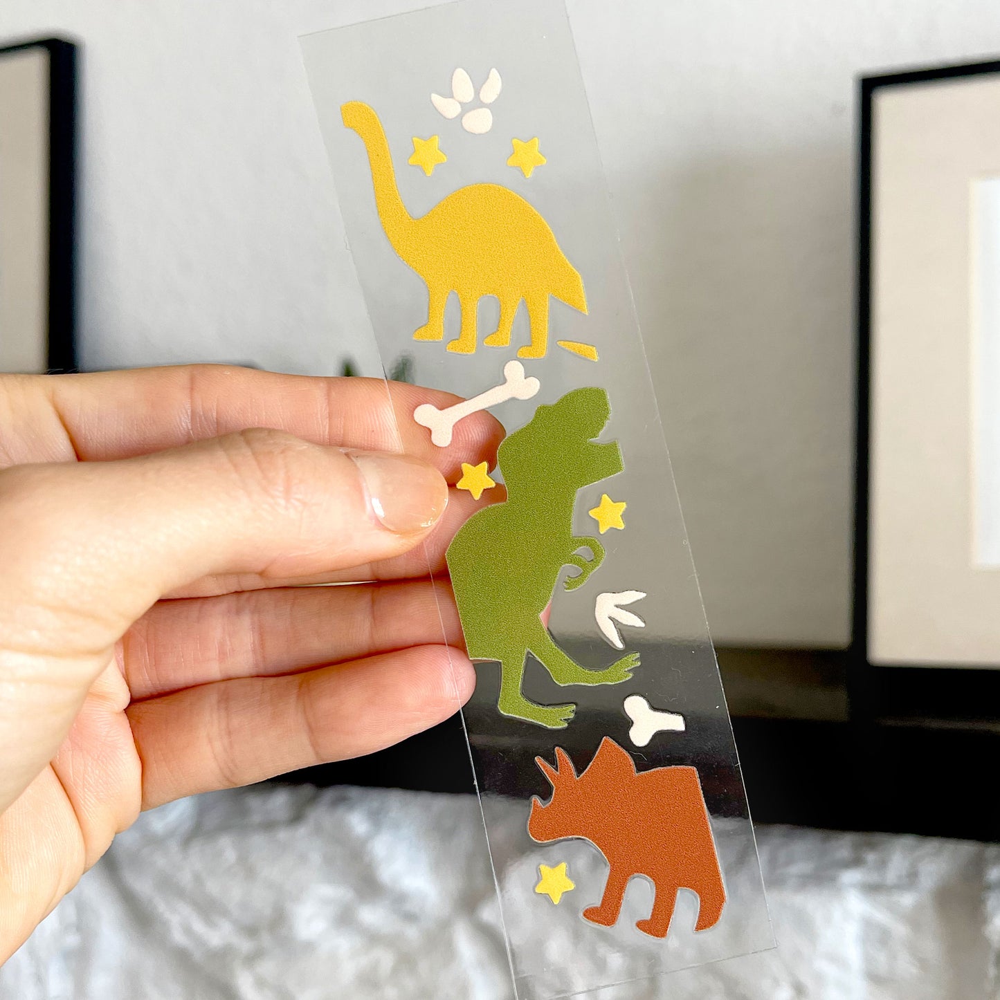 Bookmark UV DTF Decal | Dinosaur