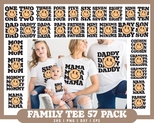 Family Matching Tee SVG Bundle | 27 Pack