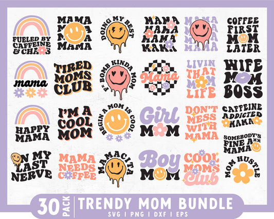 Groovy Mama SVG Bundle | Mom Shirt SVG | Mom Mug SVG