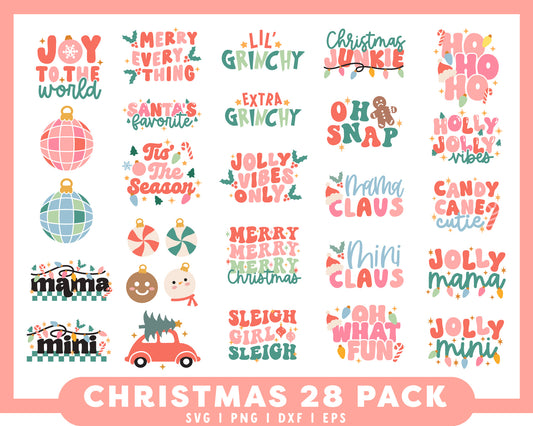 Happy Christmas SVG Bundle | 28 Pack