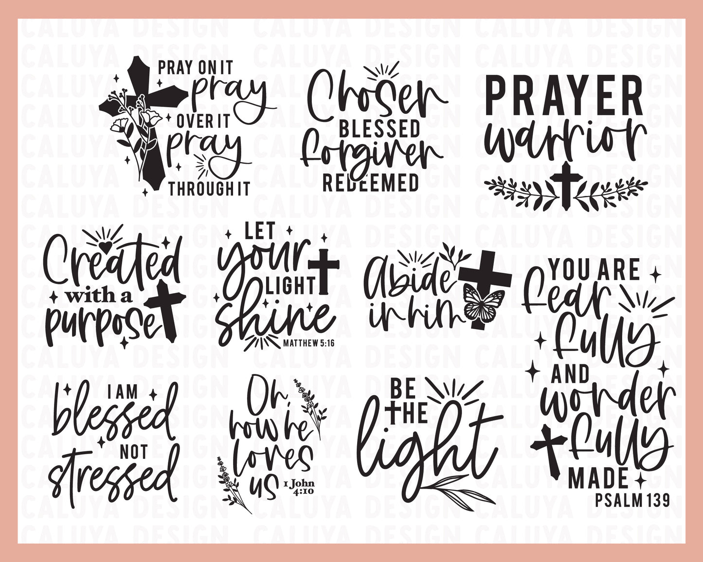 Christian 20 Pack SVG Bundle | Bible Quote Bundle