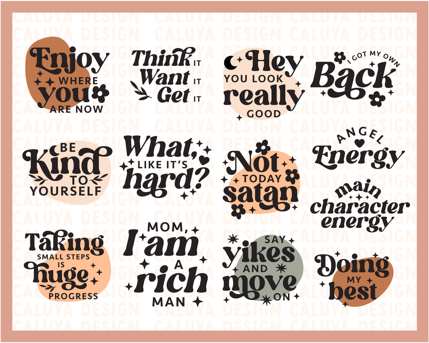 Sassy Boho Quote SVG Bundle | 25 Quotes Included