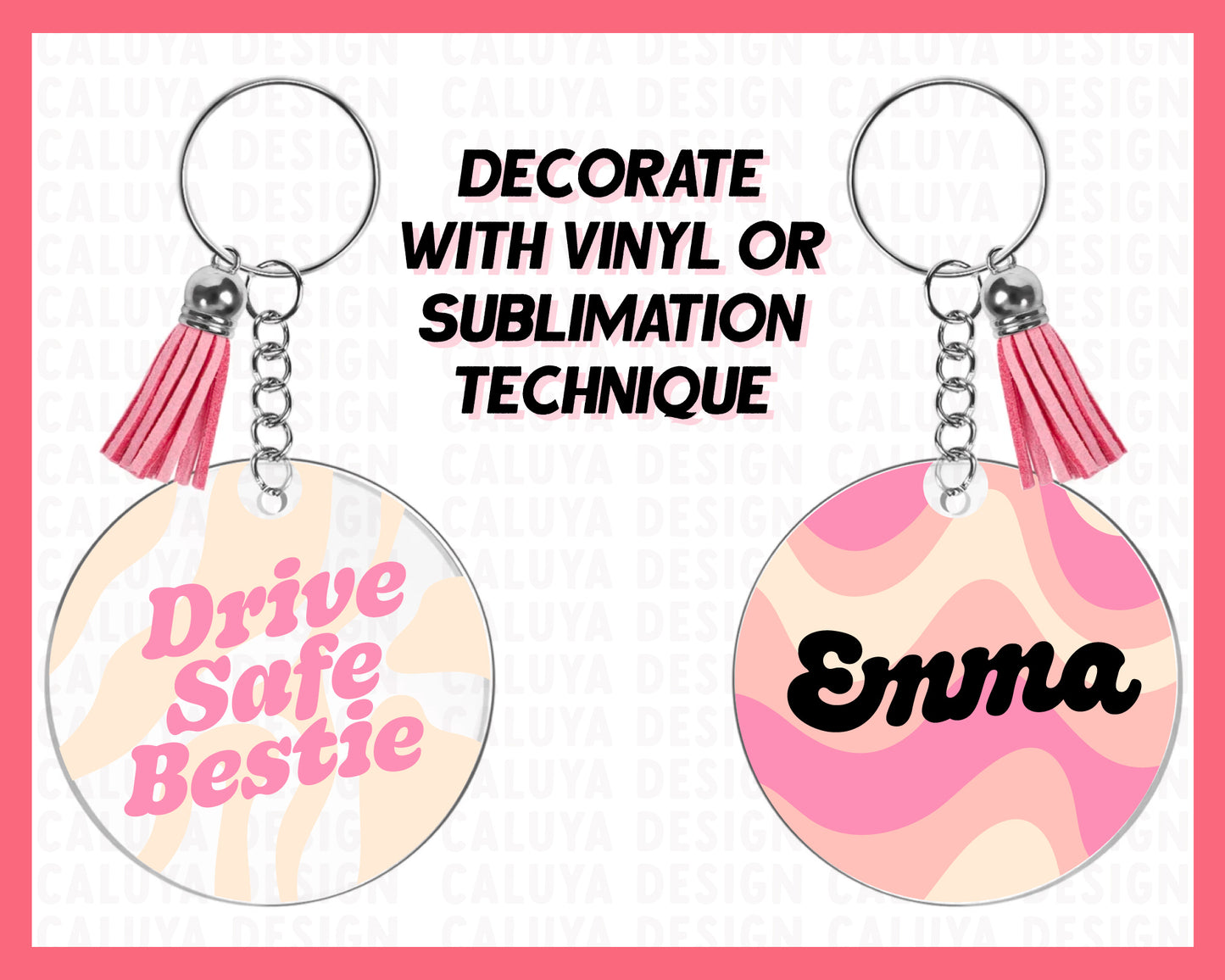 Circle Keychain SVG Bundle | 27 Pack