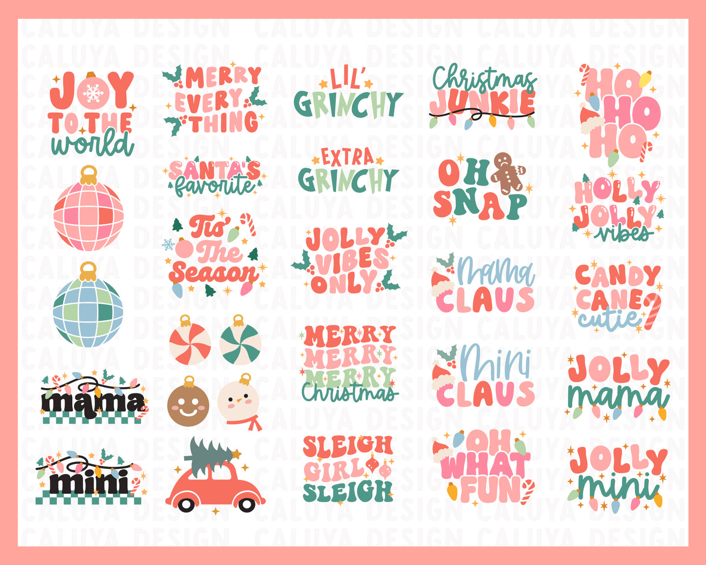 Happy Christmas SVG Bundle | 28 Pack