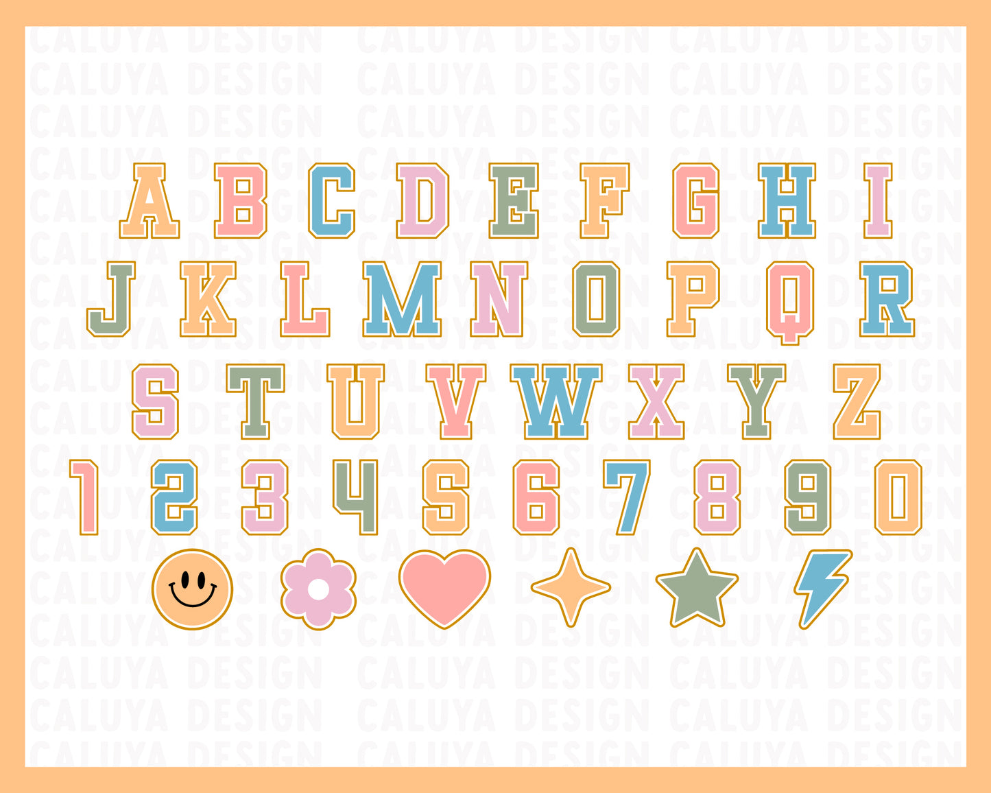 Collage Letter Patch SVG | A-Z 0-9 and Symbols