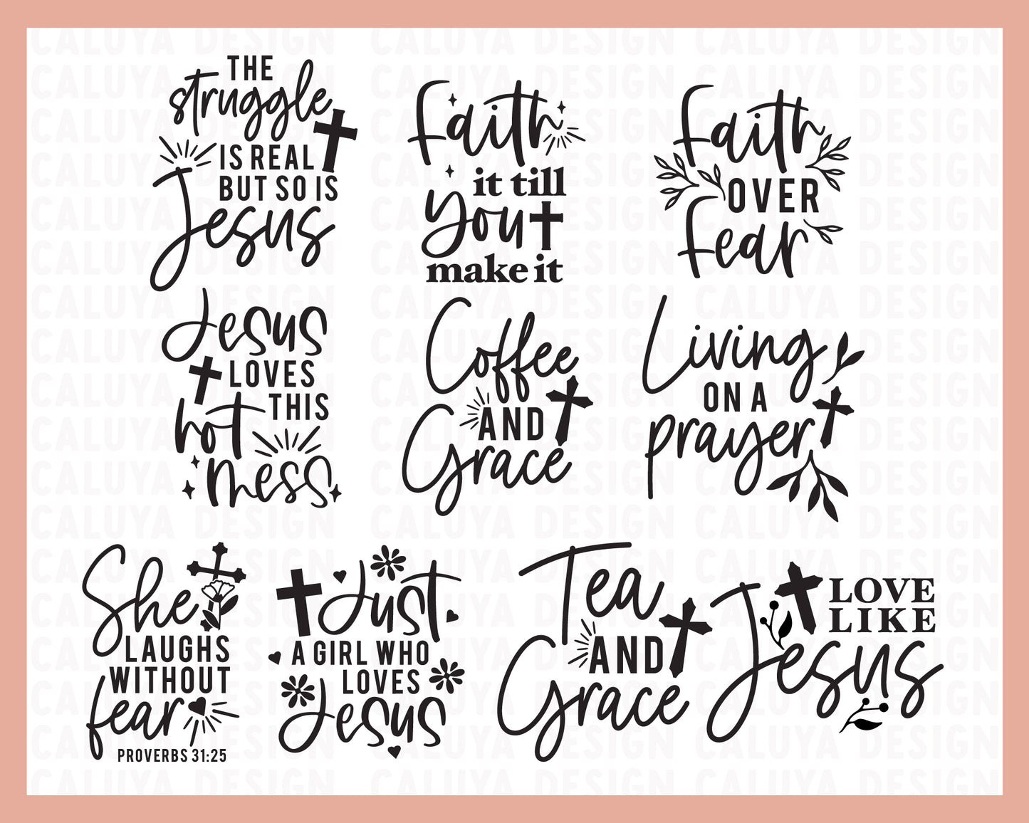 Christian 20 Pack SVG Bundle | Bible Quote Bundle