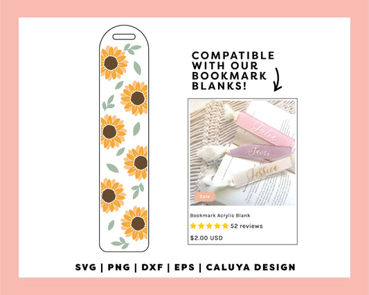 Bookmark Template SVG | Sunflower SVG