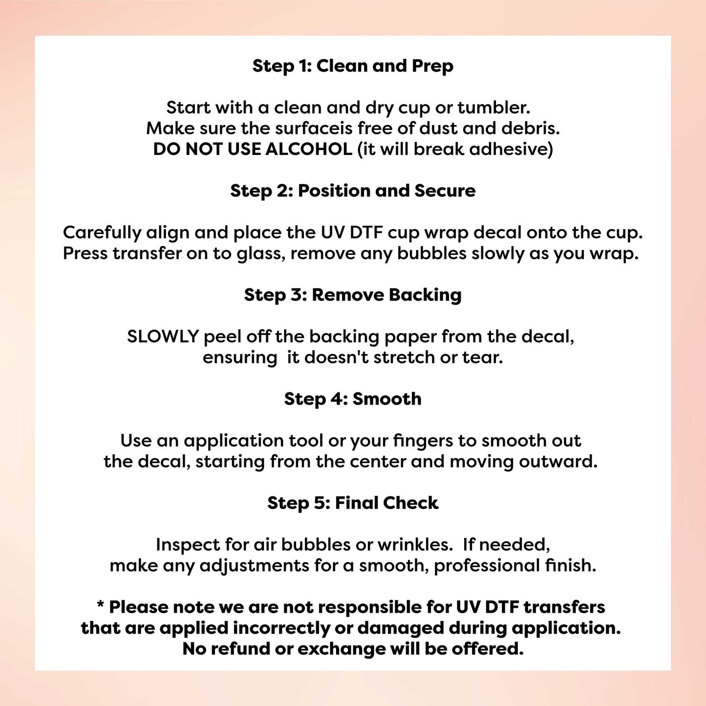 UV DTF Transfer | Self-Love Cake