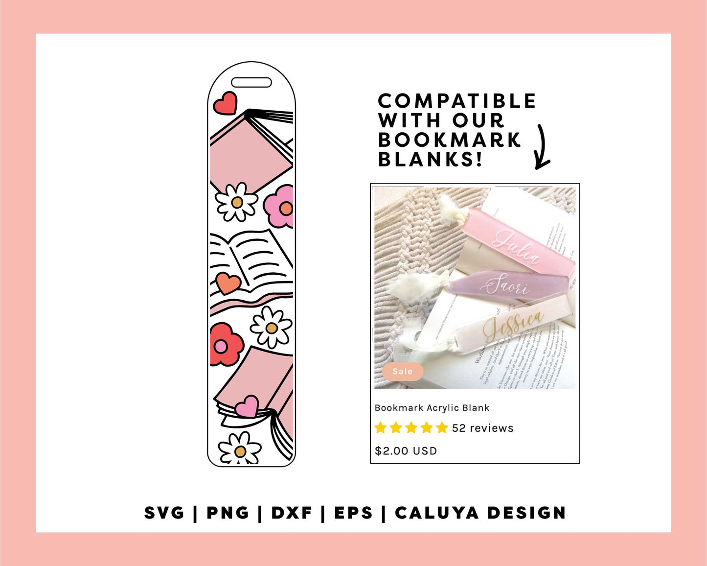 Bookmark Template SVG | Fun Book Lover SVG