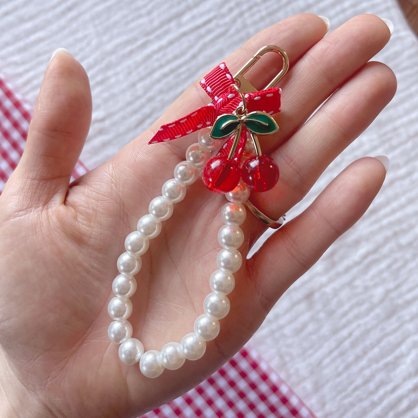 Bow & Cherry Wristlet