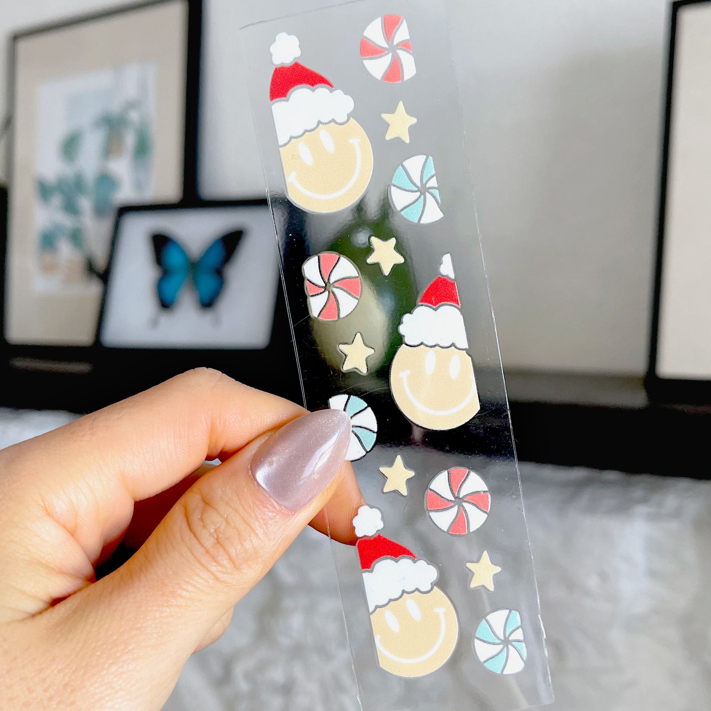 Bookmark UV DTF Decal | Happy Santa