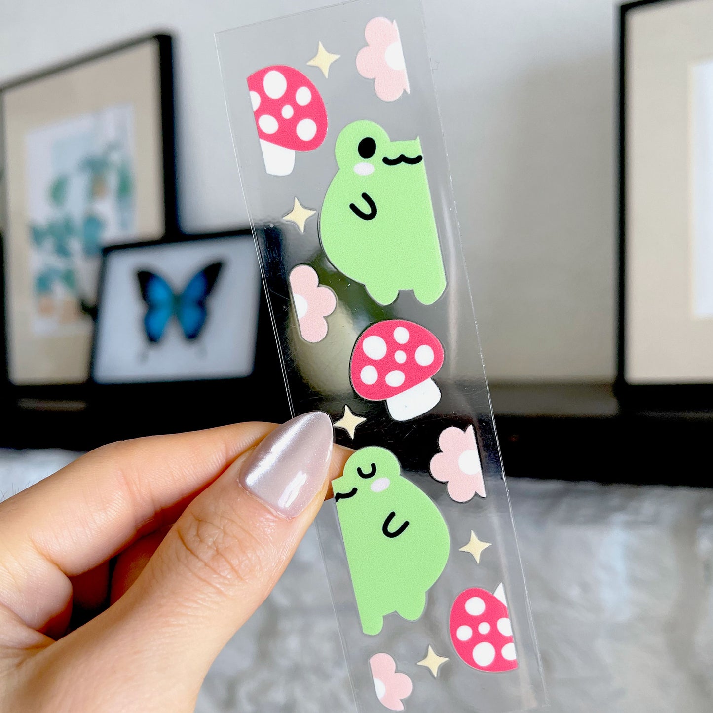 Bookmark UV DTF Decal | Kawaii Froggy