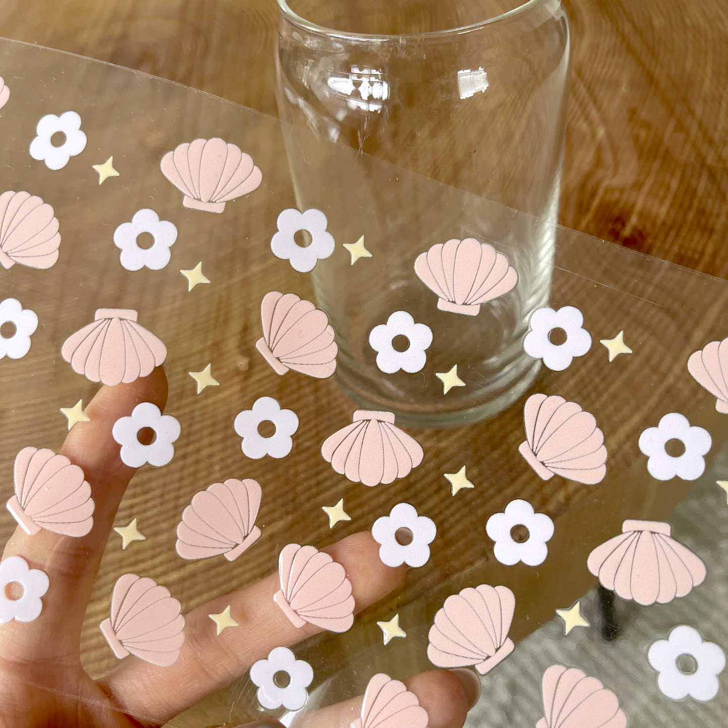 16oz Cup UV DTF Decal | Mermaid Seashell