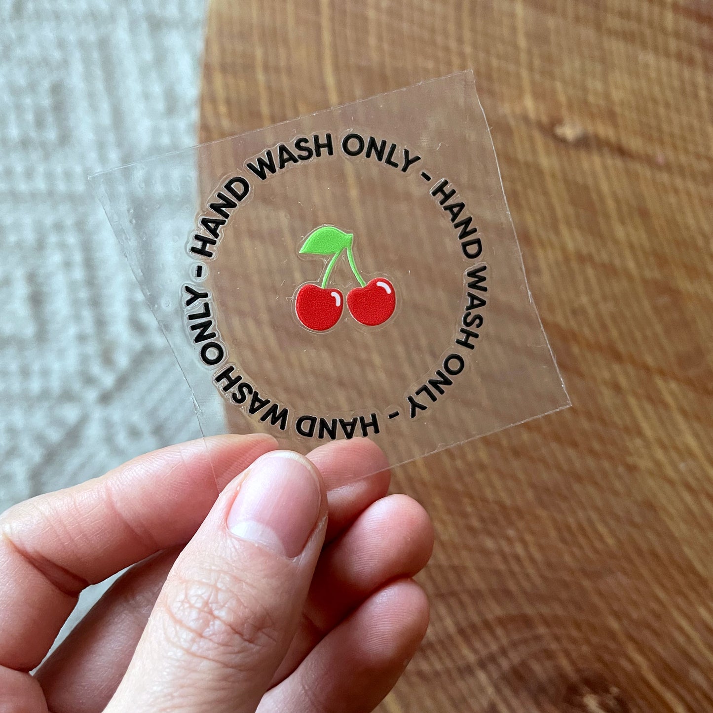 UV DTF Transfer | Cherry Care Instruction