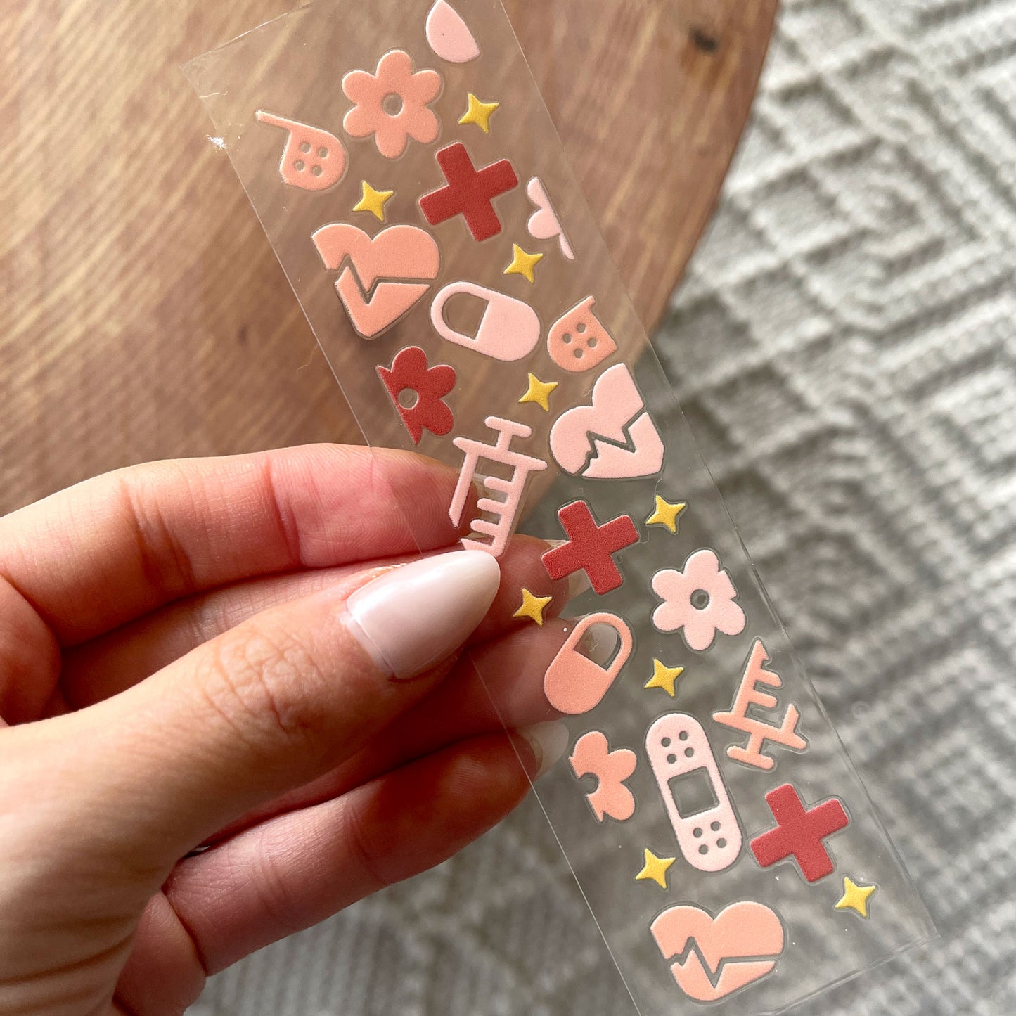 Bookmark UV DTF Decal | Nurse Icons