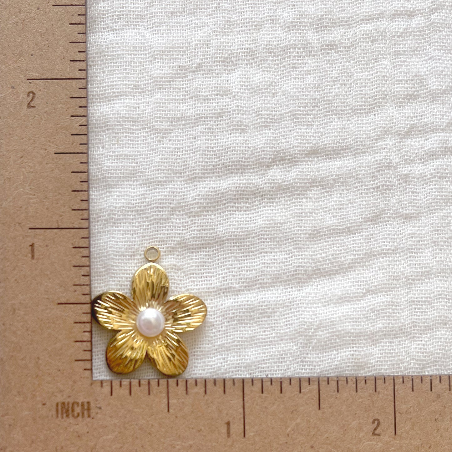 Pearl Wildflower Charm | 18K Gold Plated