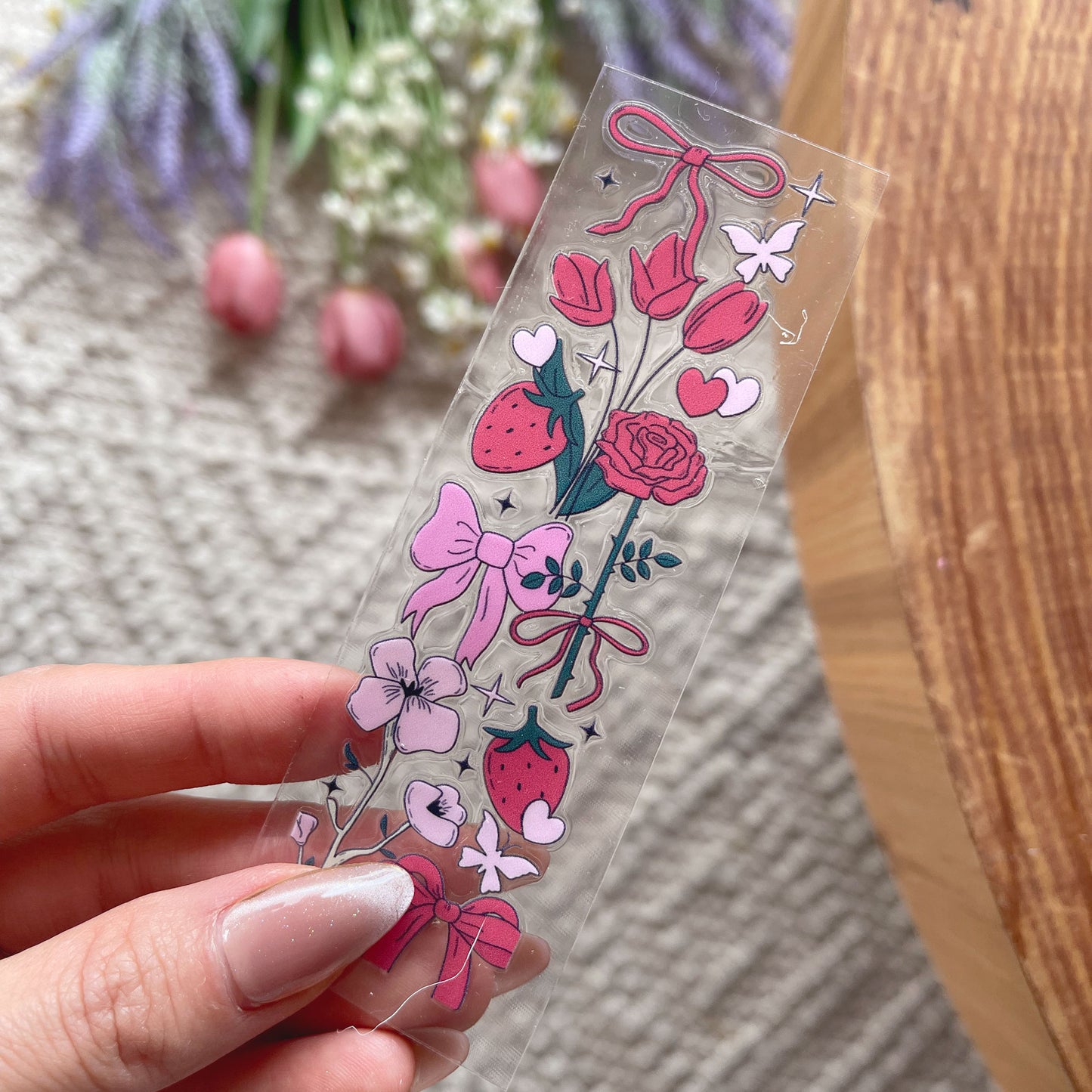 Pen UV DTF Wrap | Romantic Bow