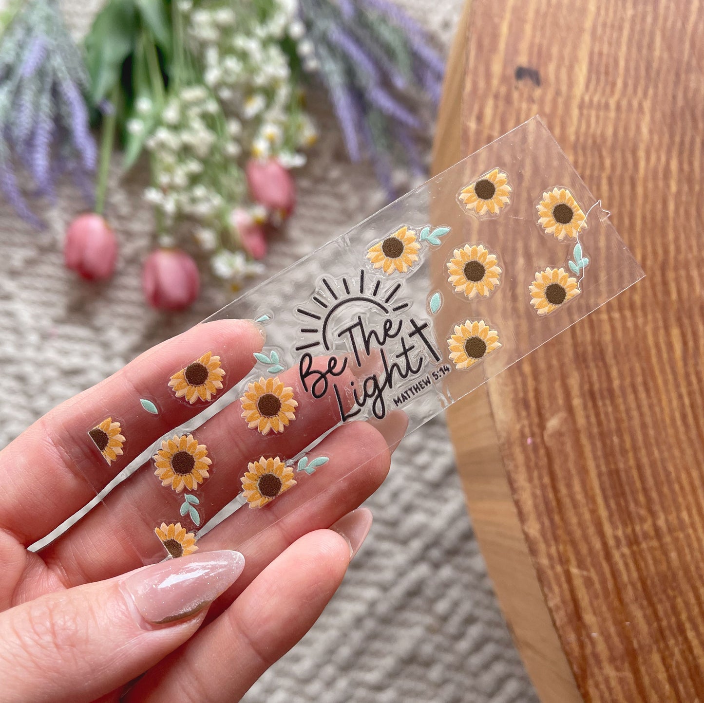 Pen UV DTF Wrap | Be The Light Sunflower