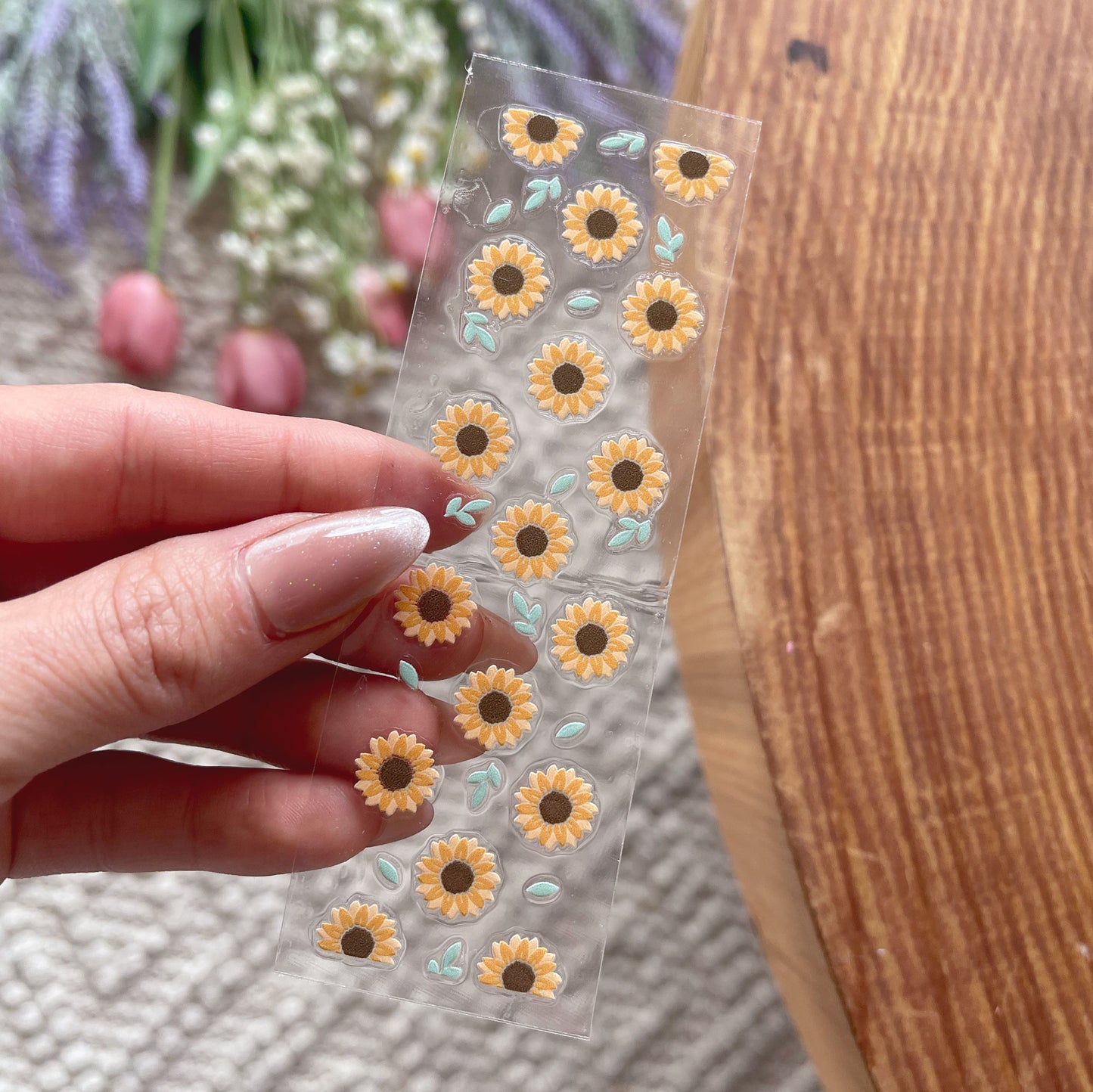 Pen UV DTF Wrap | Simple Sunflower