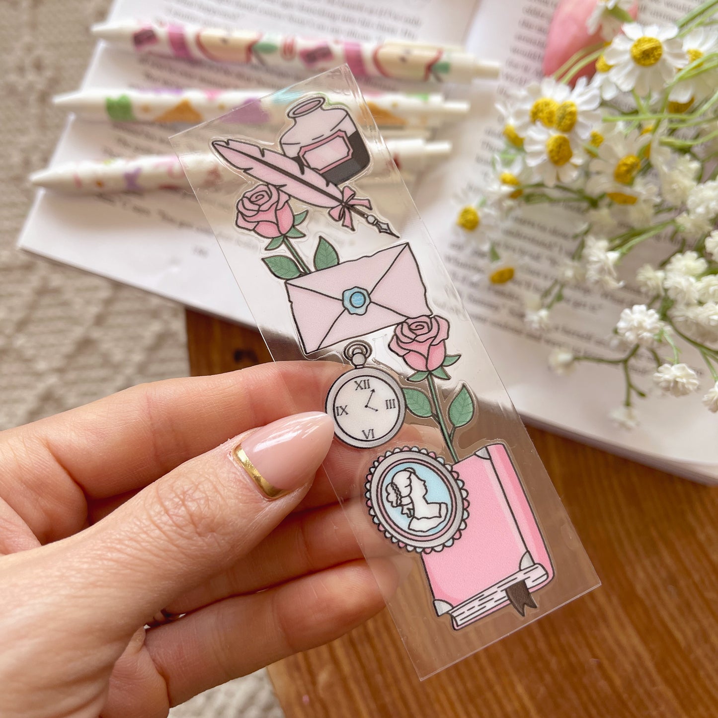 Pen UV DTF Wrap | Journaling & Roses