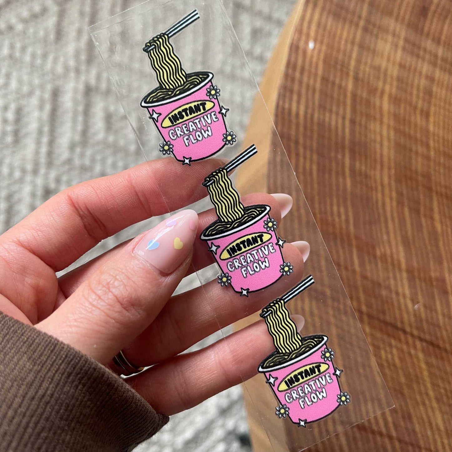 Bookmark UV DTF Decal | Creative Flow Noodle