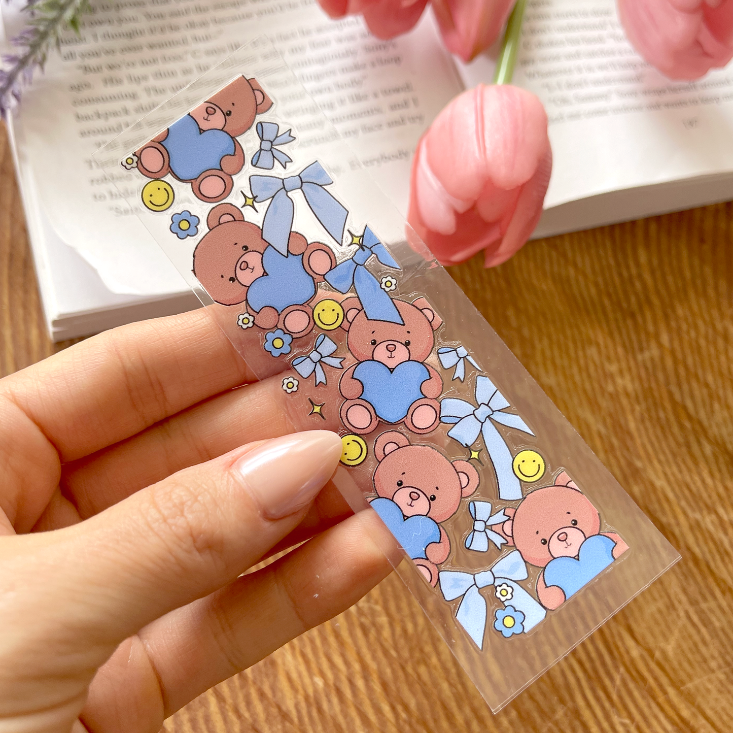 Pen UV DTF Wrap | Blue Teddy Bear