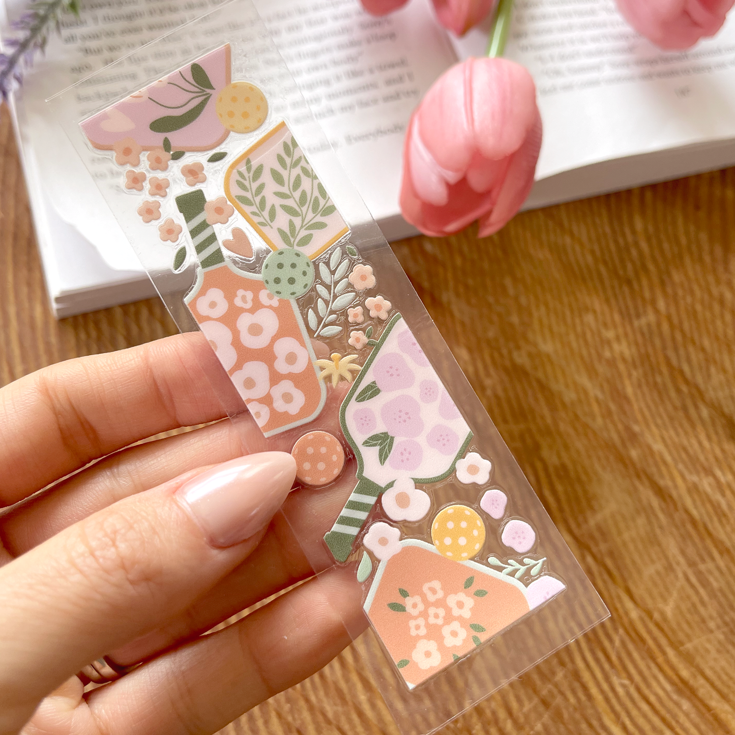 Pen UV DTF Wrap | Floral Pickleball Paddle