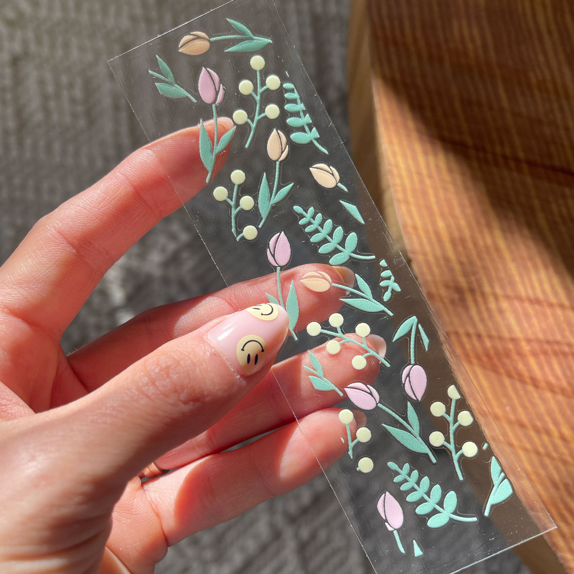 Bookmark UV DTF Decal | Tulip Garden