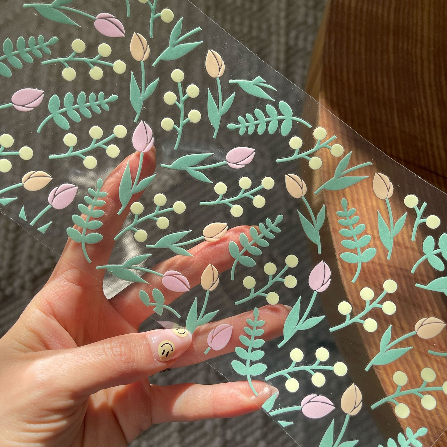 16oz Cup UV DTF Decal | Tulip Garden