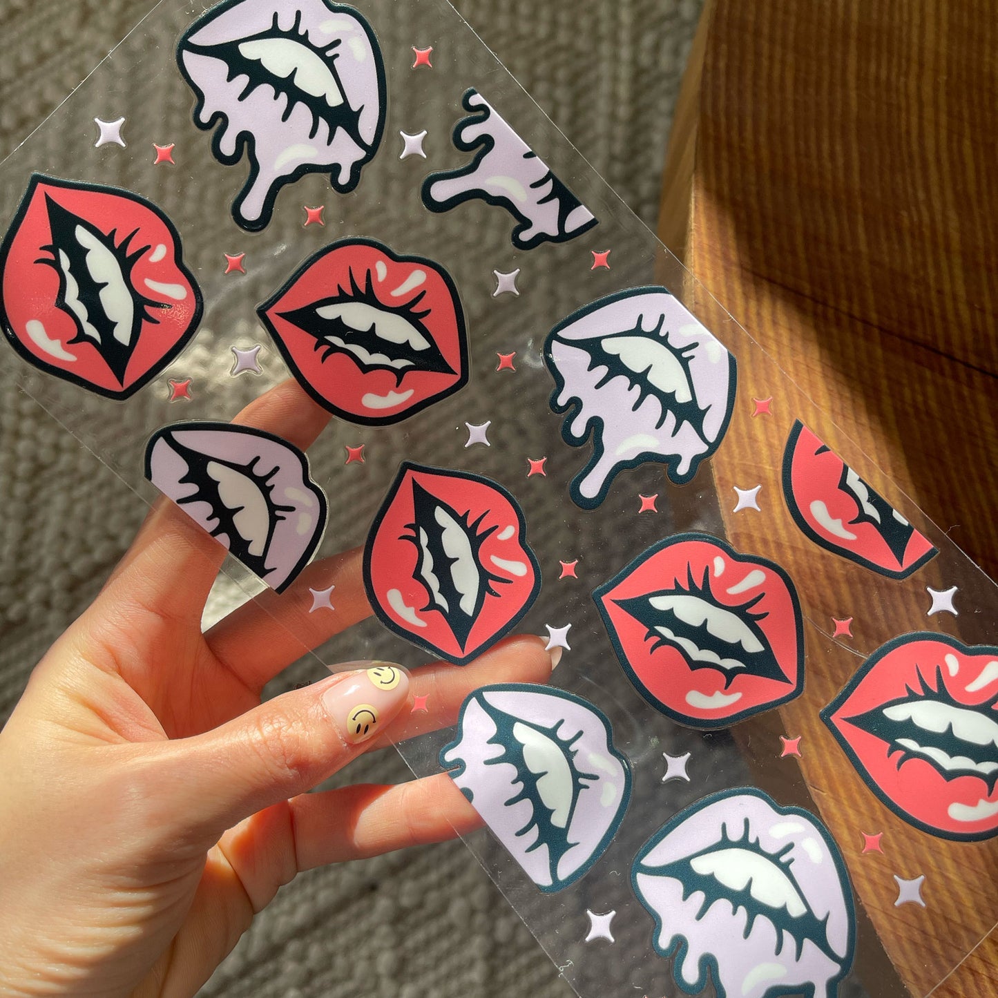 16oz Cup UV DTF Decal | Melting Lips