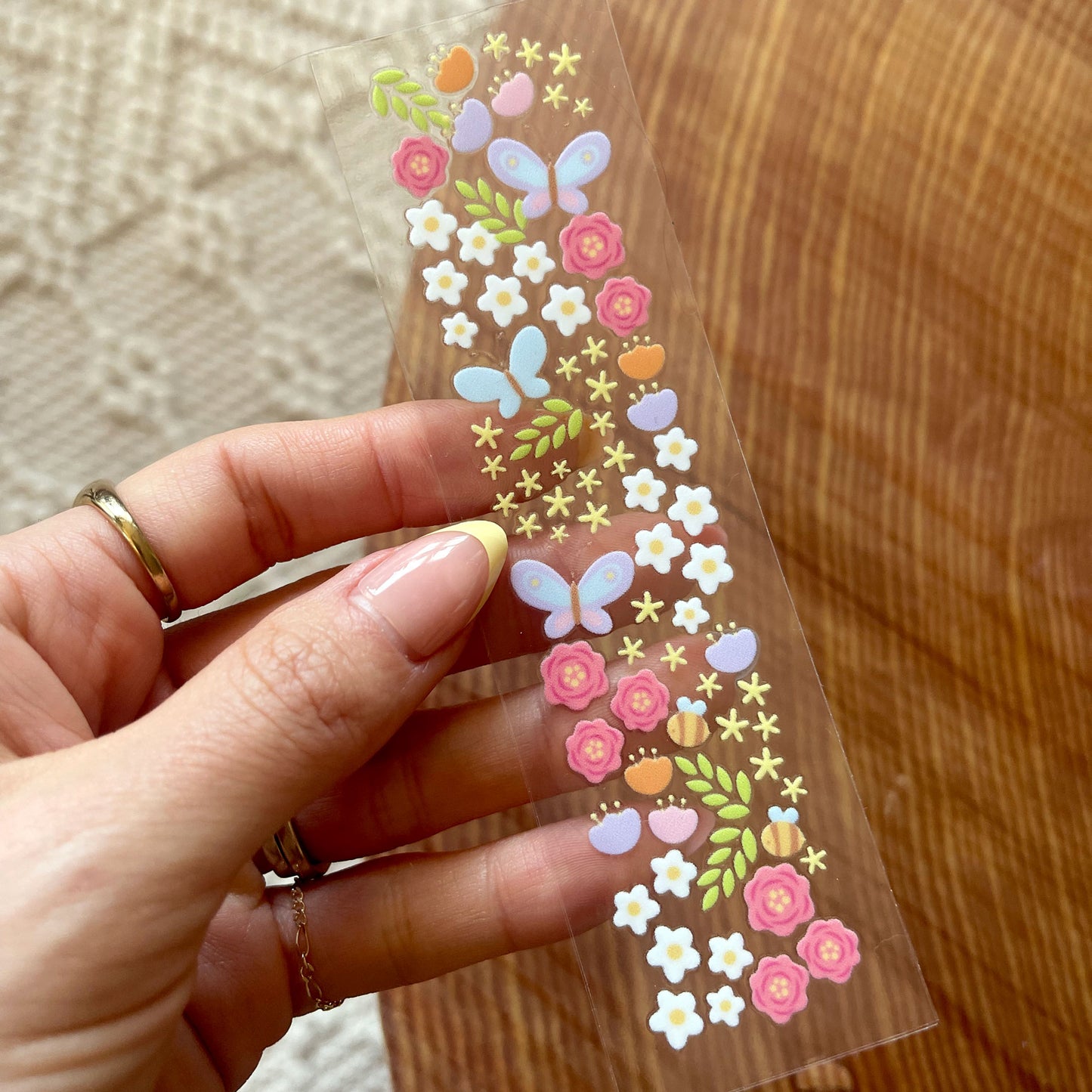 Bookmark UV DTF Decal | Spring Floral Garden