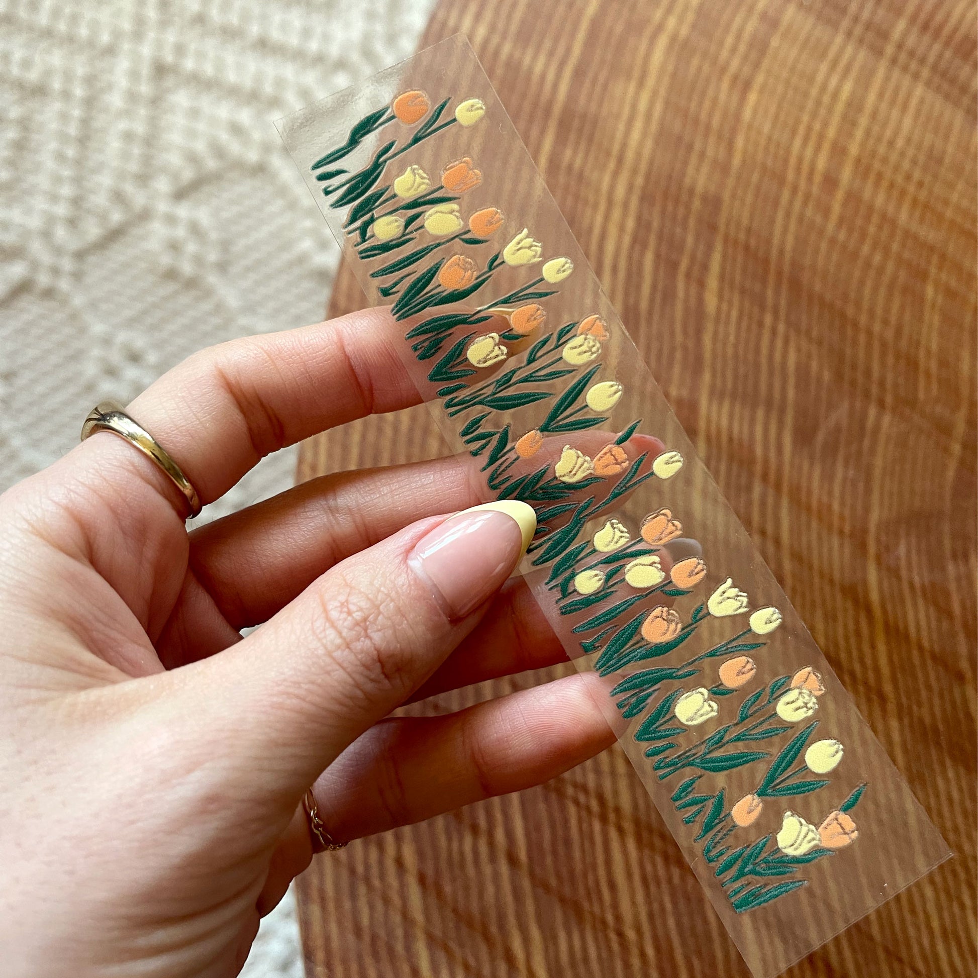 Bookmark UV DTF Decal | Happy Tulip