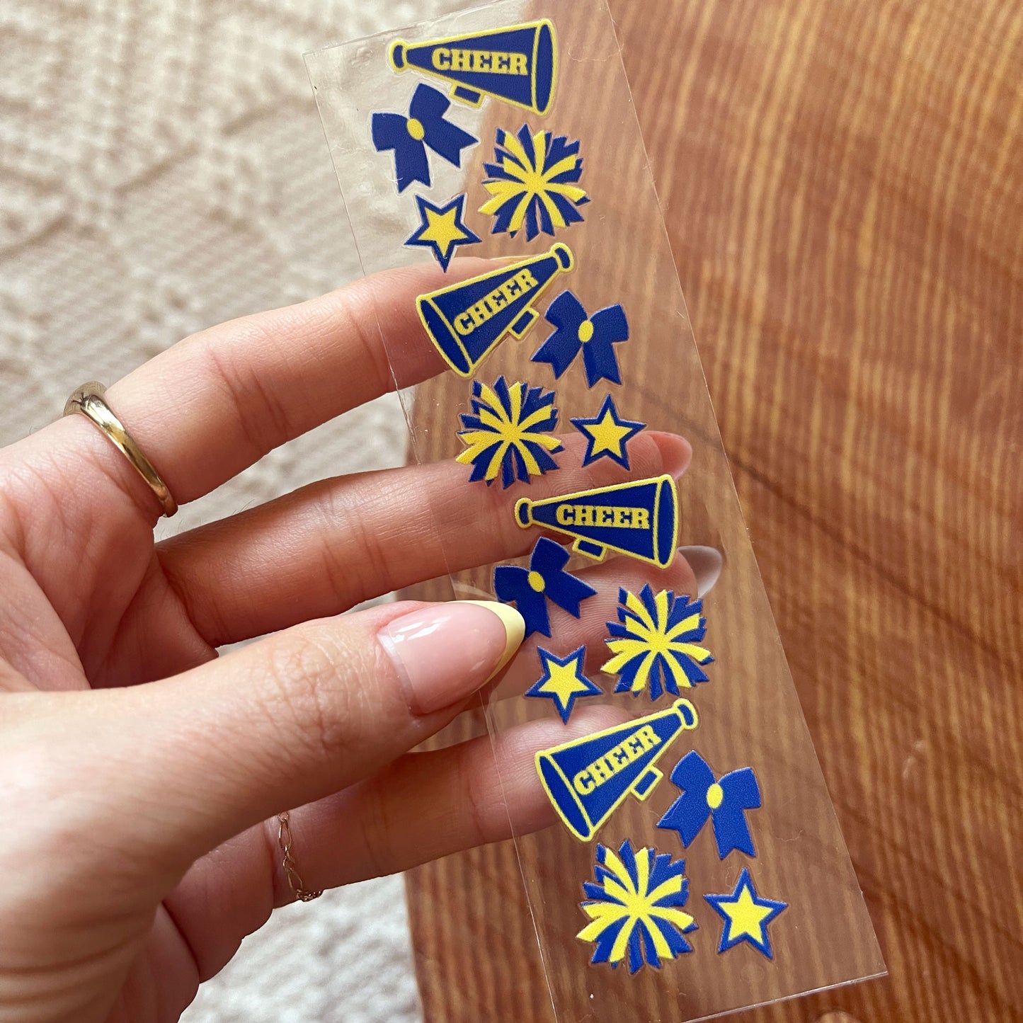 Bookmark UV DTF Decal | Cheer