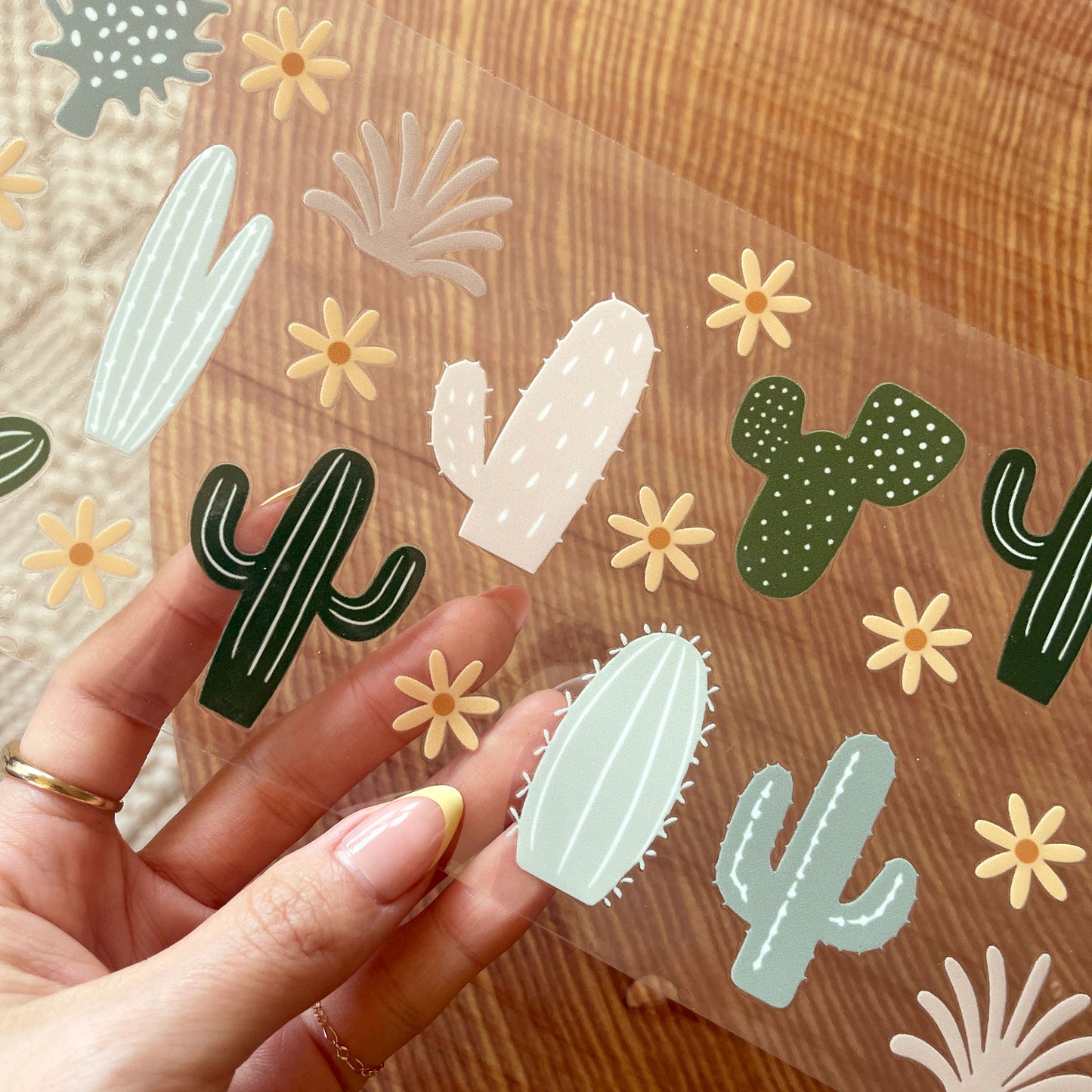 16oz Cup UV DTF Decal | Cactus Garden